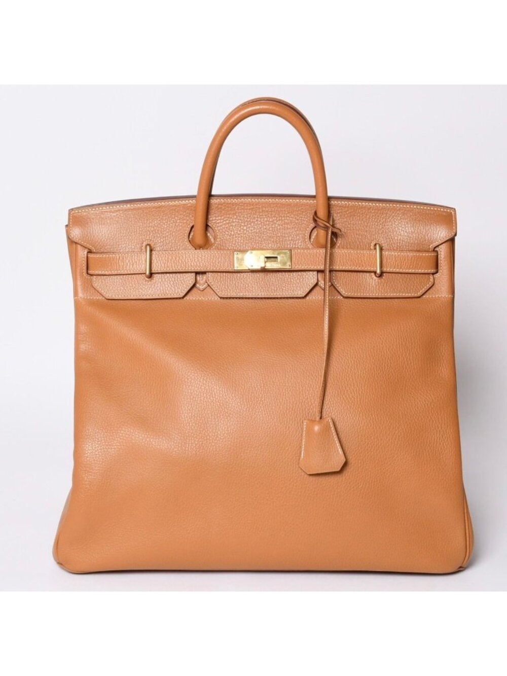 Hermes Haut Courroies Hac 45 Handbag Ardennes Natural Gold